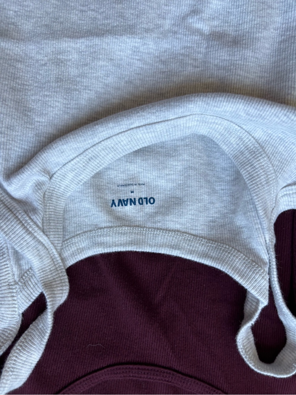 Old Navy Women’s Ribbed Tank Tops - Light Blue, Maroon, Light Gray, Black - Picture 4 of 5